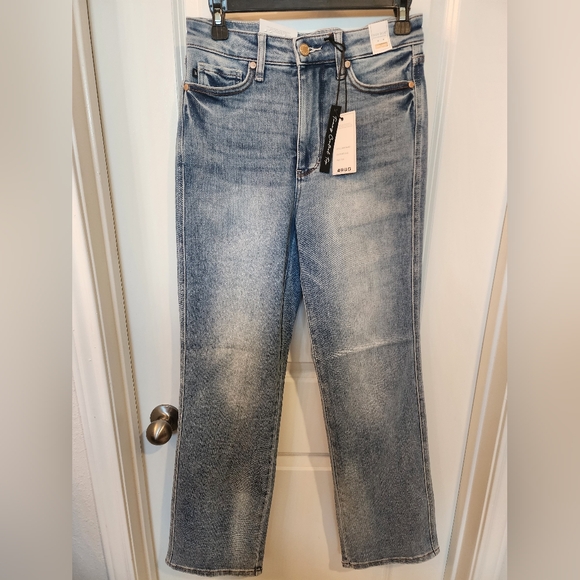 Judy Blue Straight Leg‎ Light Wash Jeans Size 7 NWT Tummy Control - Picture 1 of 6